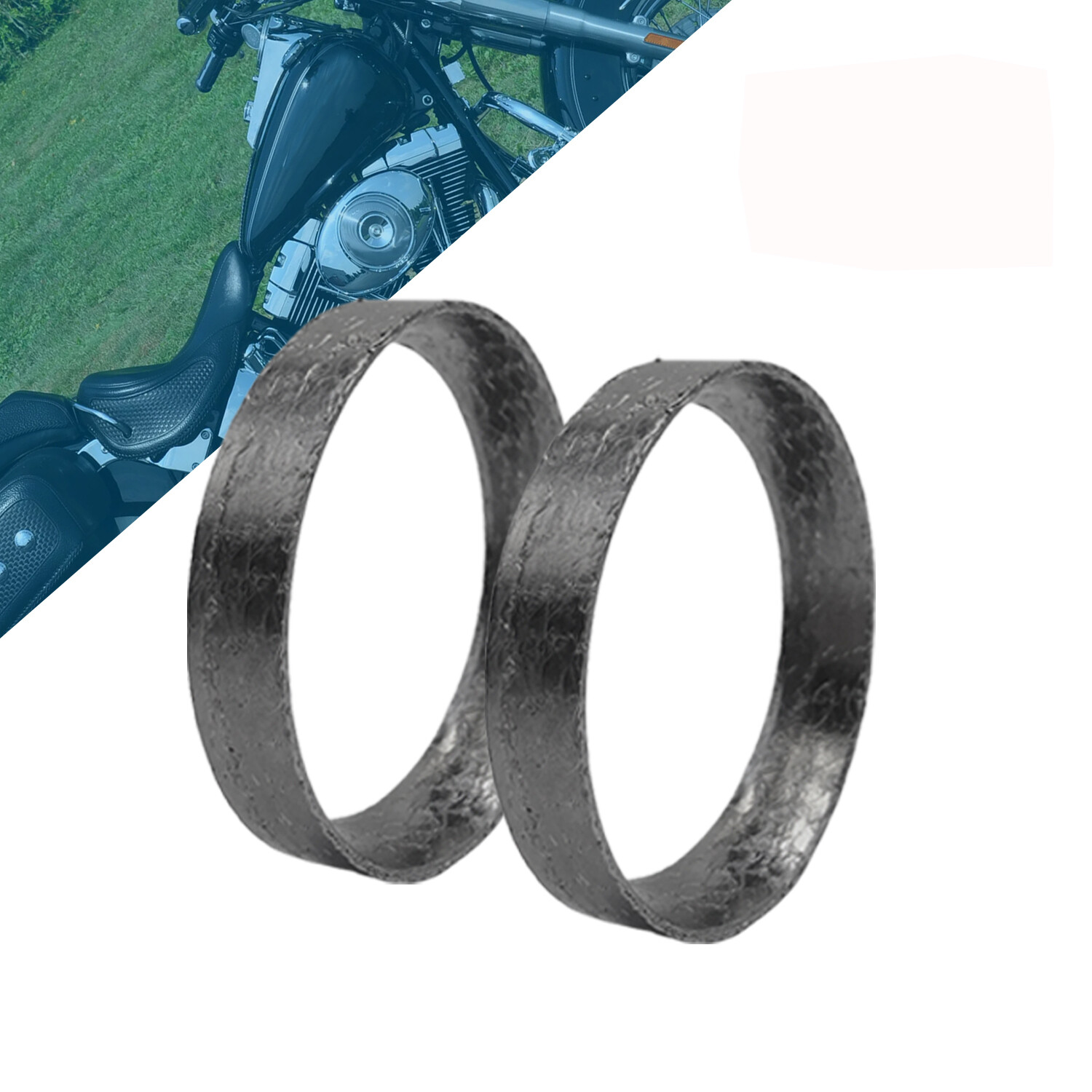Pair Exhaust Port Gasket For Harley Electra Glide Road King Softail Dyna Fat Bob