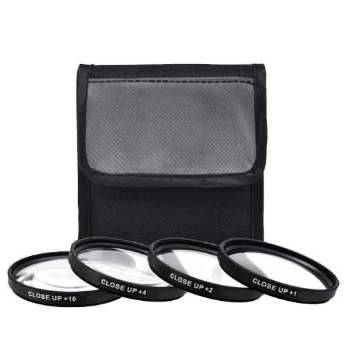 72mm Close-Up Filter Set +1 +2 +4 +10 Magnification Macro HD 4 Piece Set
