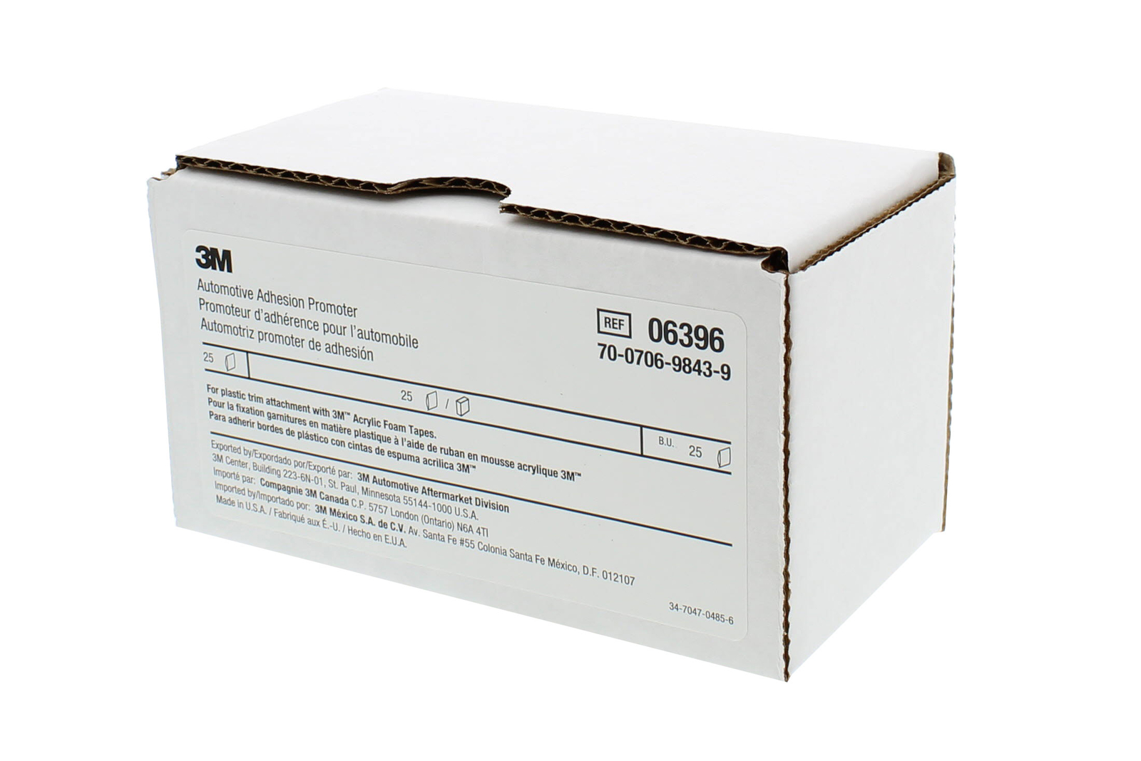 3M 06396 Adhesion Promoter, Sponge Applicator, 2.5cc (Single Packet, One Pack)