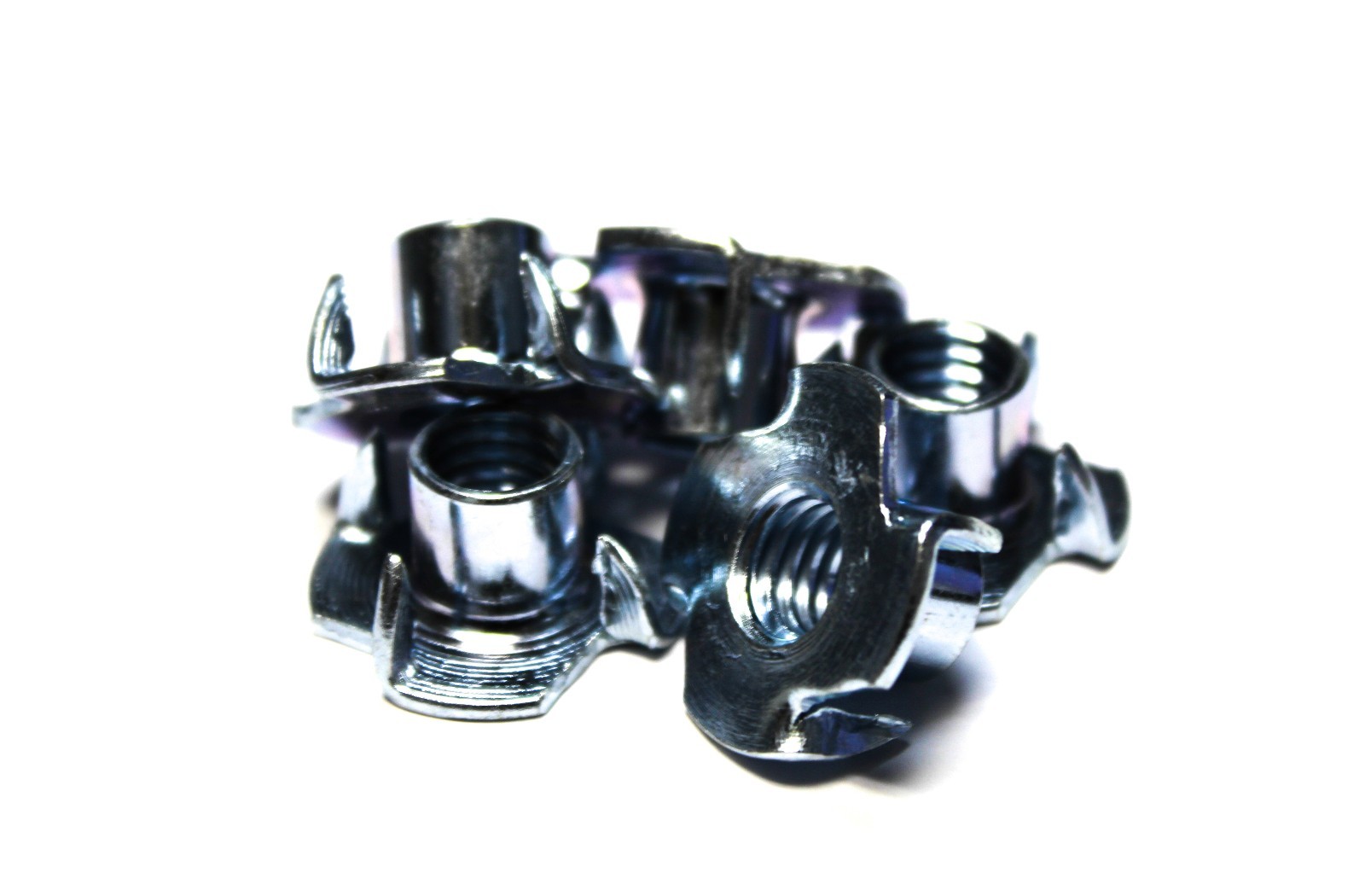 (10) 3/8"-16 x 7/16" - 4 PRONG- TEE NUTS (T Nuts) ZINC *Larger Qty in our store*