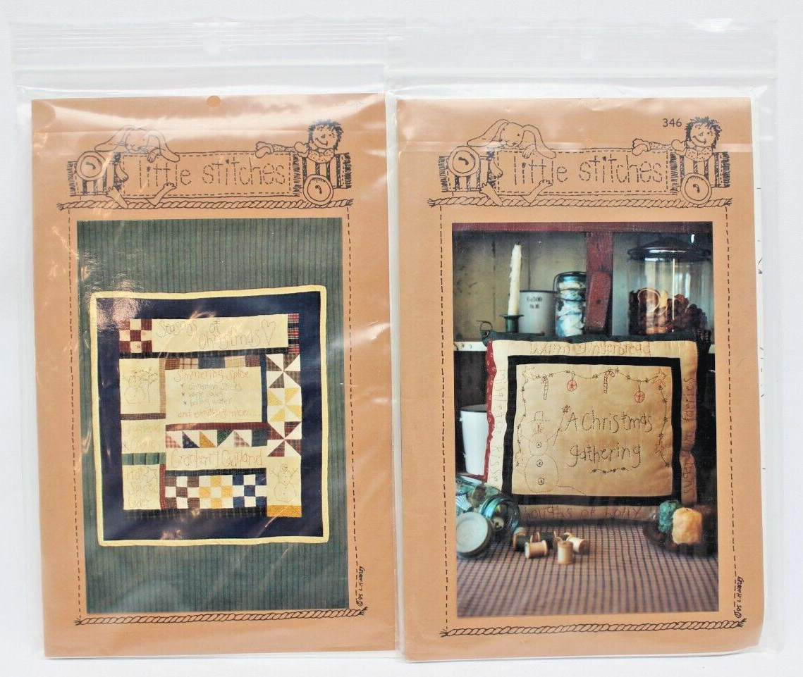 (2)'95 Little Stitches SEASONS OF CHRISTMAS #330 +CHRISTMAS GATHERING #346 Patts