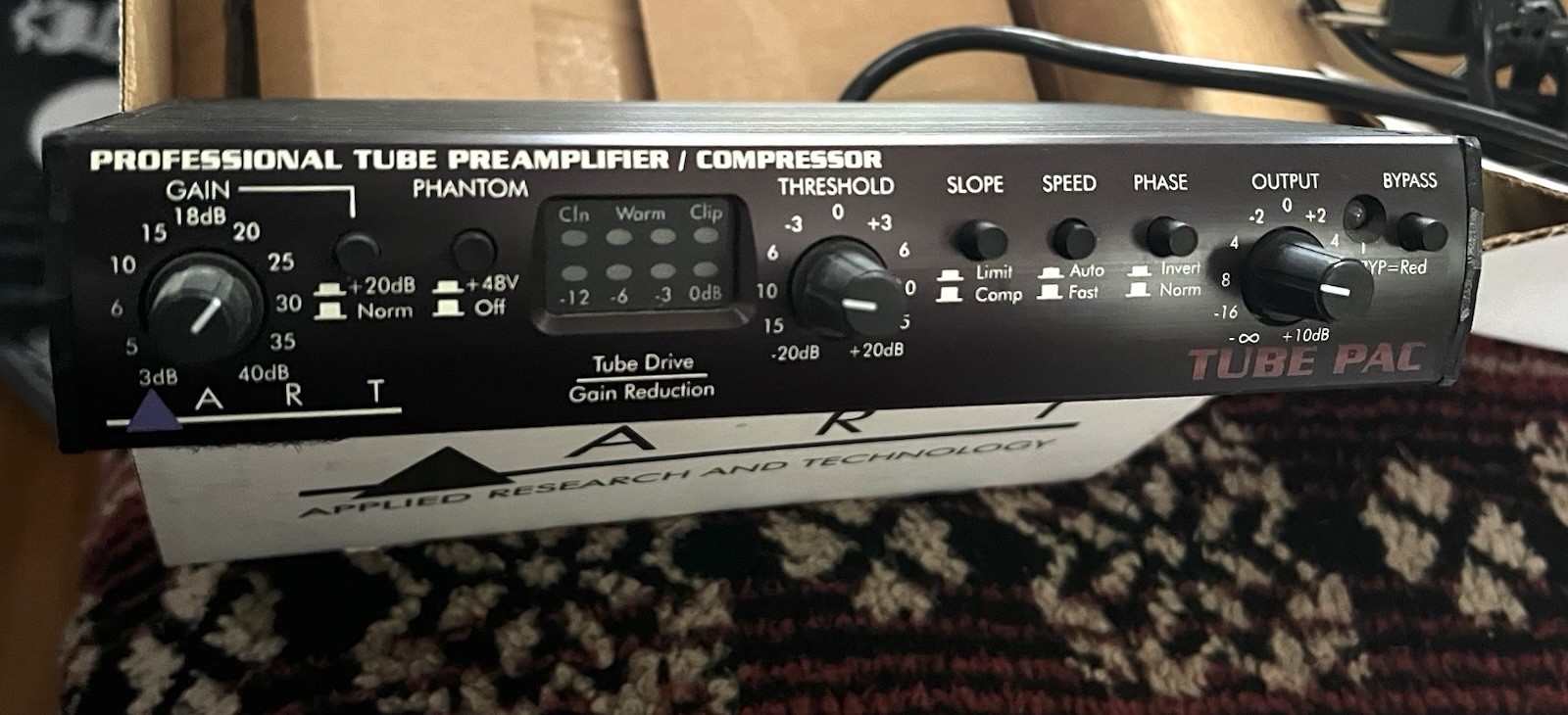 ART Tube PAC Tube Preamplifier / Compressor TubePAC Mic Preamp One Owner w’ Box