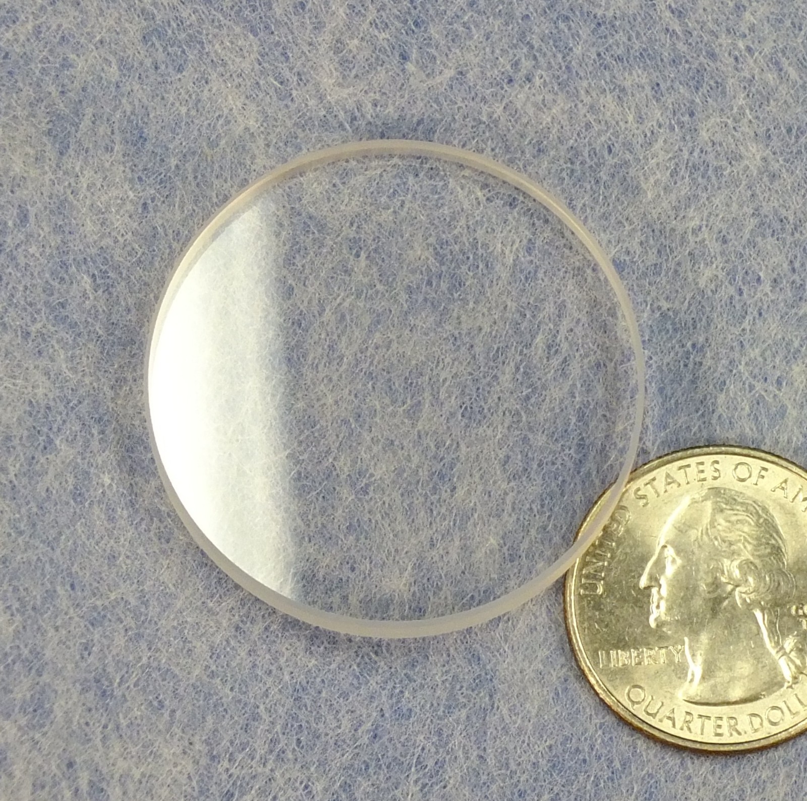 Optical Window: 1.5" Dia.  1/8 λ (3 micro-inch) Surplus Working Grade Optic Flat