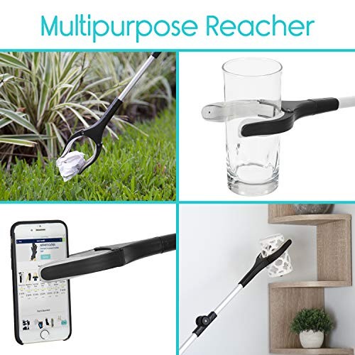 Folding Reacher Grabber 32 Inch - Extra Reach Extender, Heavy Duty Mobility 1