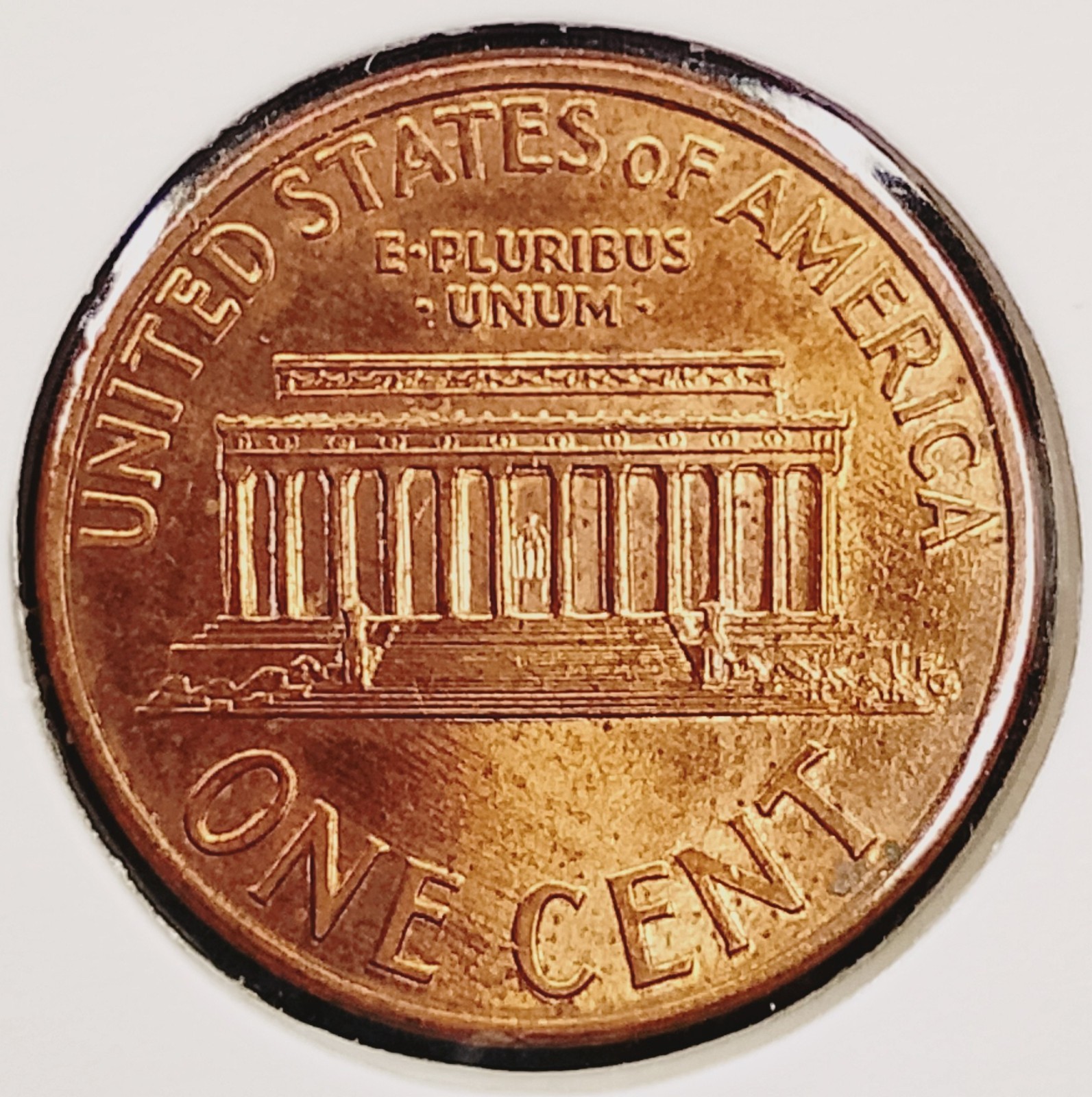 1993 Lincoln Cent Struck-Through Wire/Thread Error Est. MS63 RD UNC Large Error