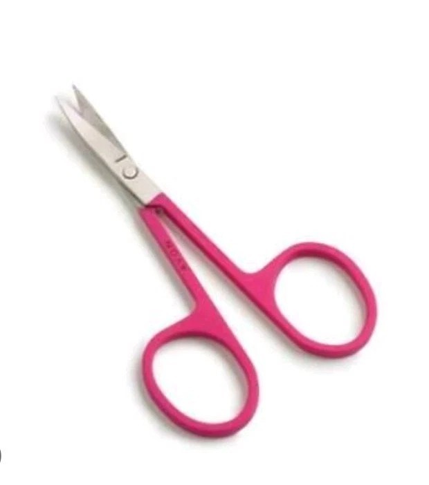 Avon Pro EYEBROW TRIMMER Pink Stainless Steel Brow Scissors ~ SEALED ~SHIPS FAST