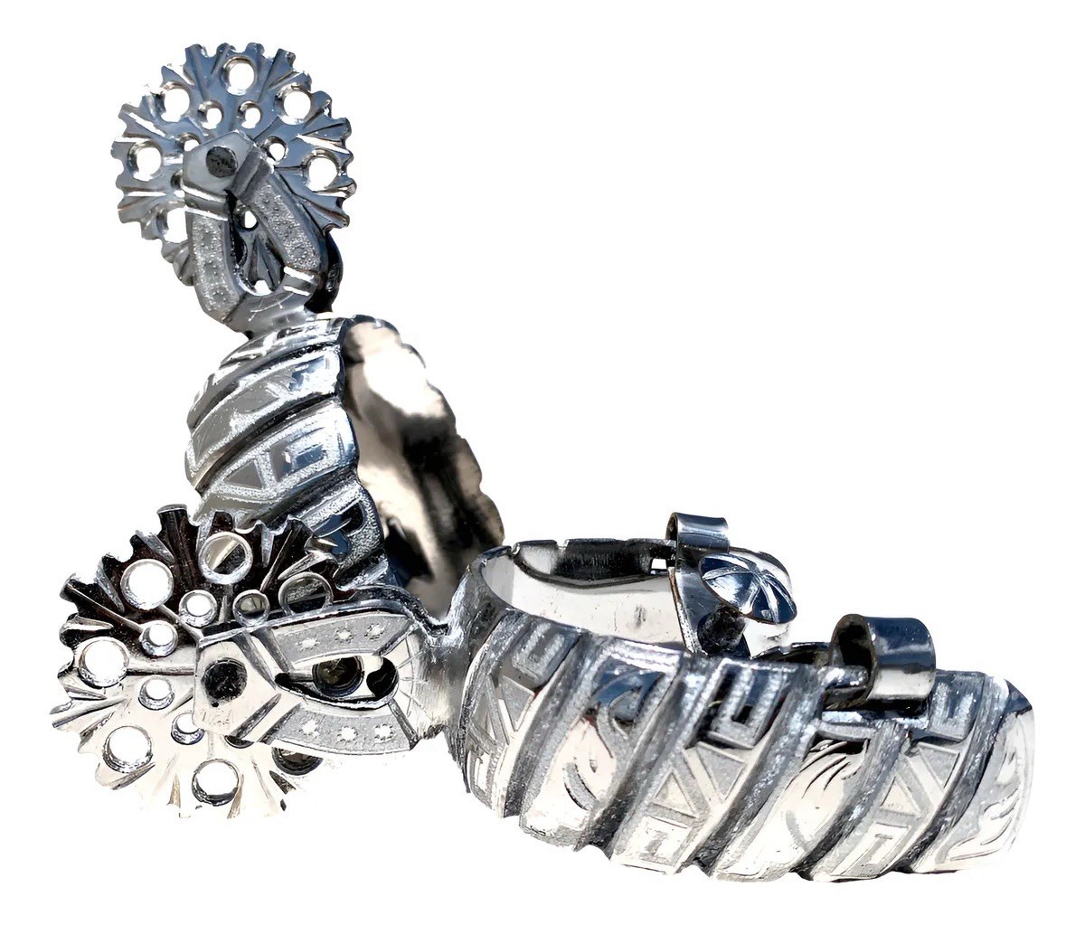 Mexican CHARRO SPURS ESPUELAS Charras Style Charreria HORSE Boot Gear Mexico