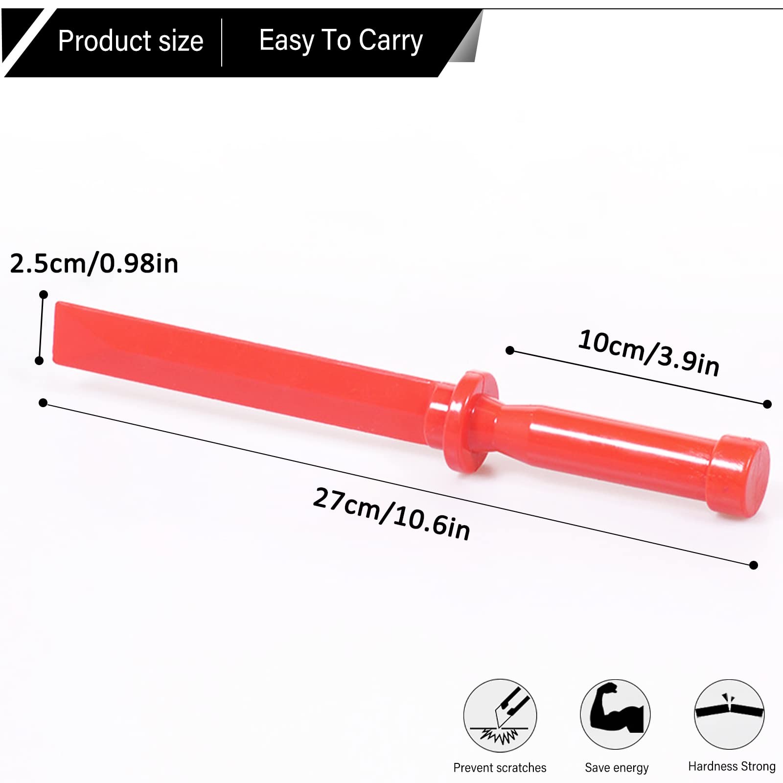 5 Pieces Curved Car Door Window Wedge and Plastic Chisel Scraper,Paintless De...