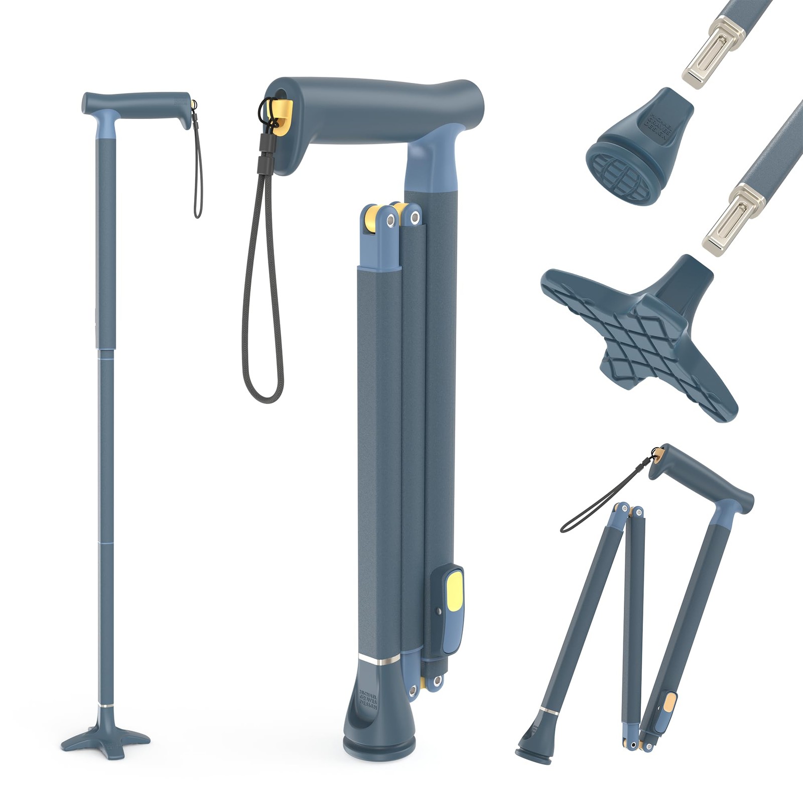 Michael Graves Stylish Quick-Fold Walking Cane for Men and Women