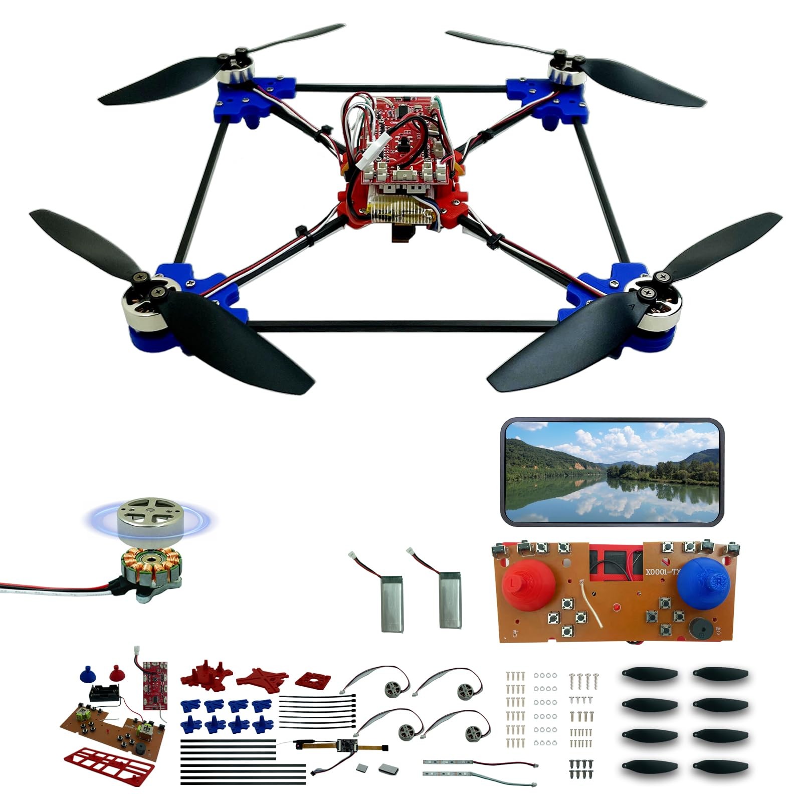 DIY Drone Kit with Brushless Motor & Dual Camera - STEM Building Project...