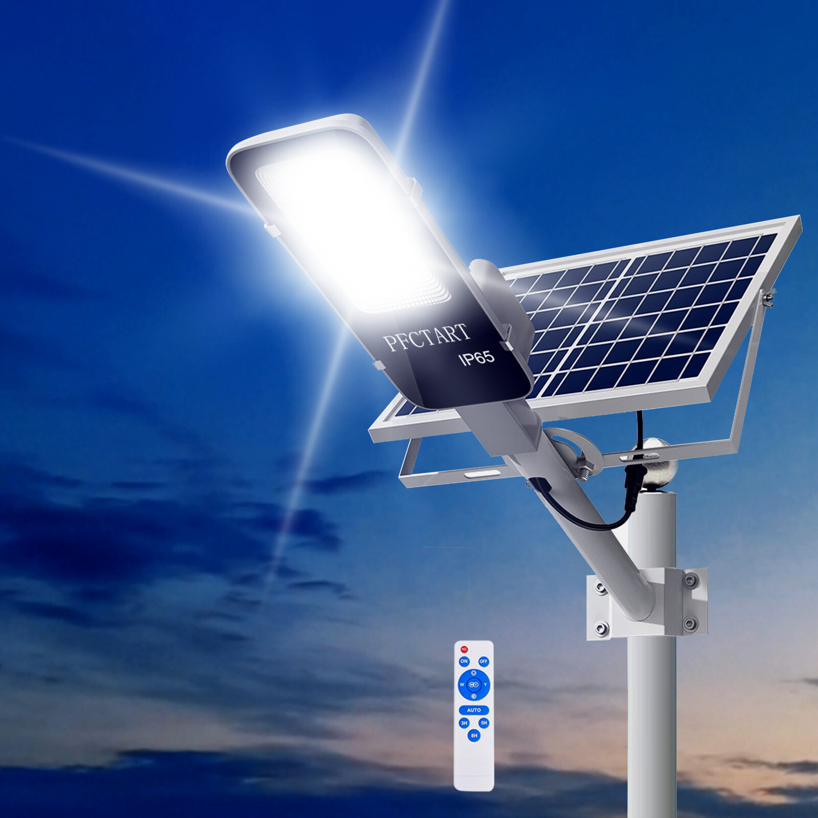 150W Commercial Solar Street  Light LED Lamp Outdoor Area Dusk To Dawn Wall Lamp