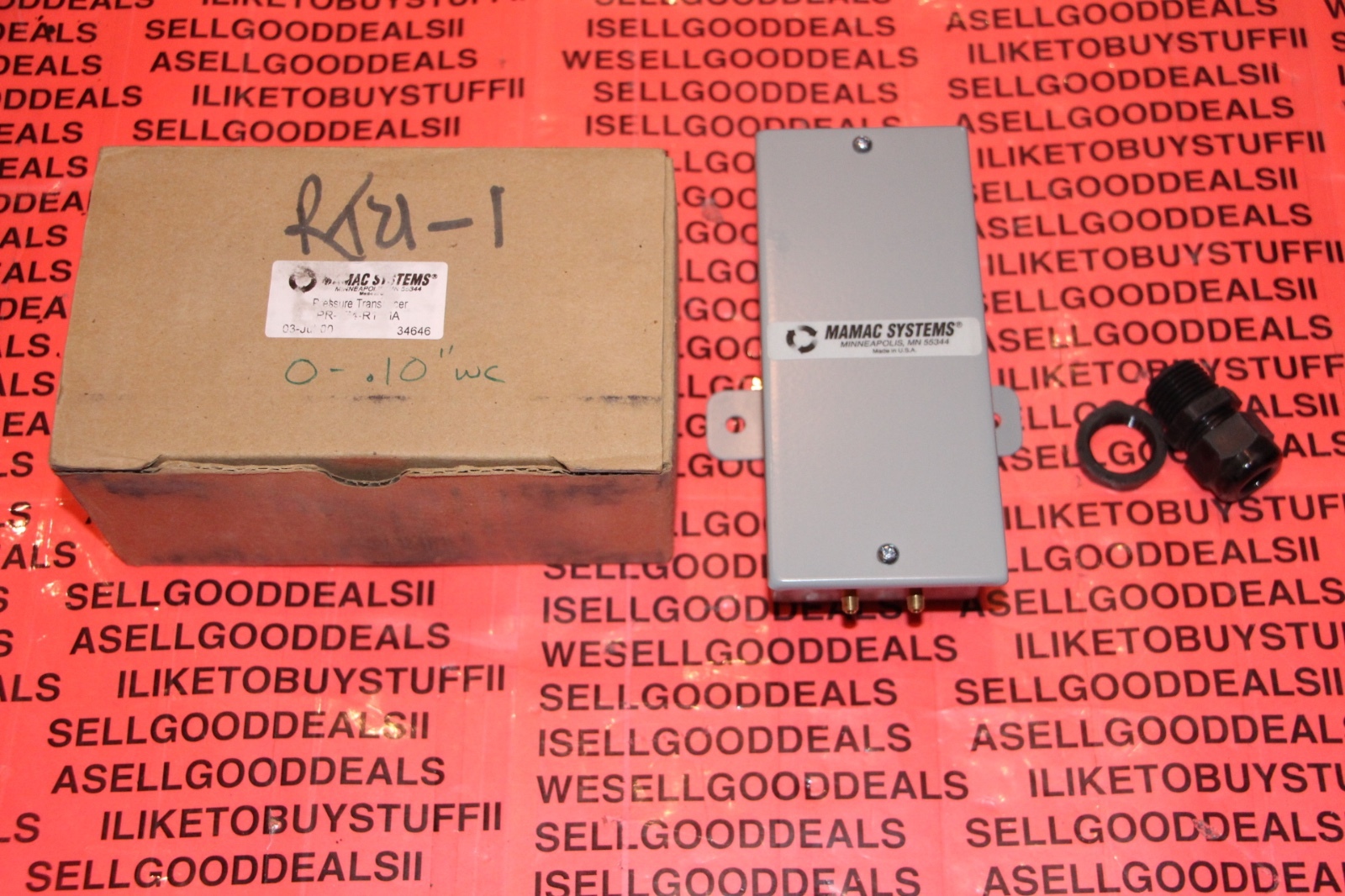 Mamac Systems PR-274-R1-MA Low Differential Pressure Transmitter 0-0.1"WC New