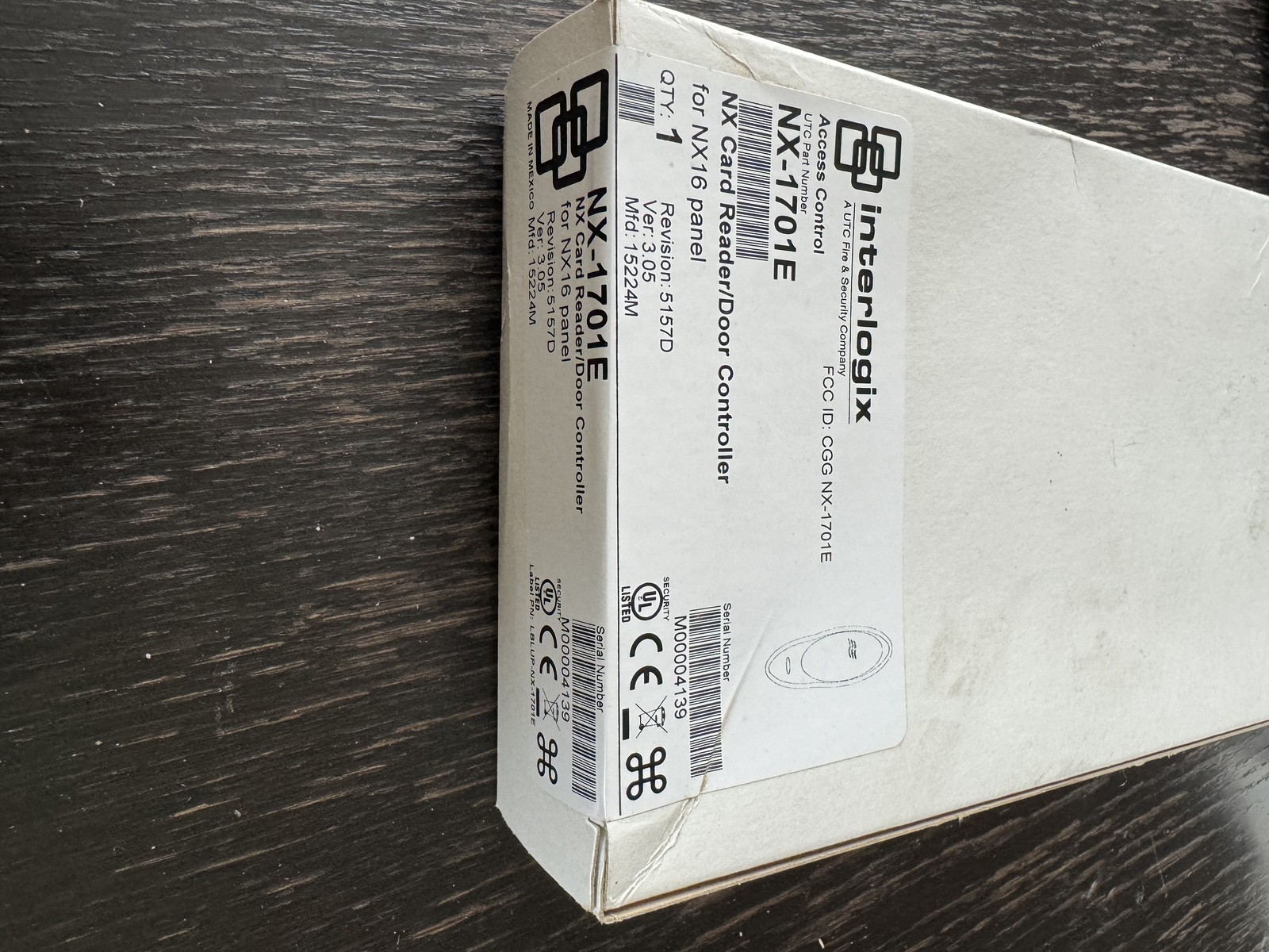 Interlogix NX-1701E Access control, NX card Reader/door controller