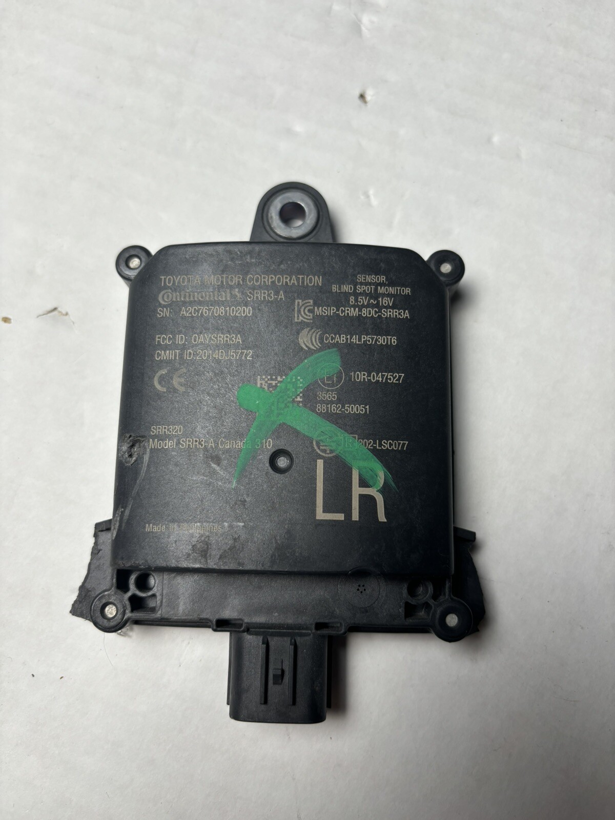 2019-2020 Lexus LS500 Rear Blind Spot Radar Sensor OEM 88162-50051