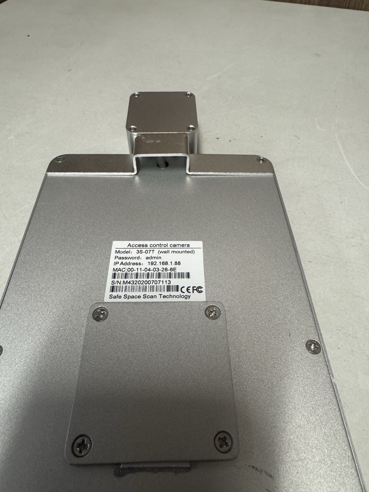 Safe Space Scan 35-07T Access Control Camera Terminal – Untested –