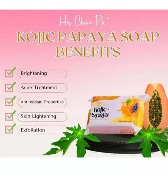 2 Bars Her Choice PH Premium Kojic + Papaya Soap - 120g