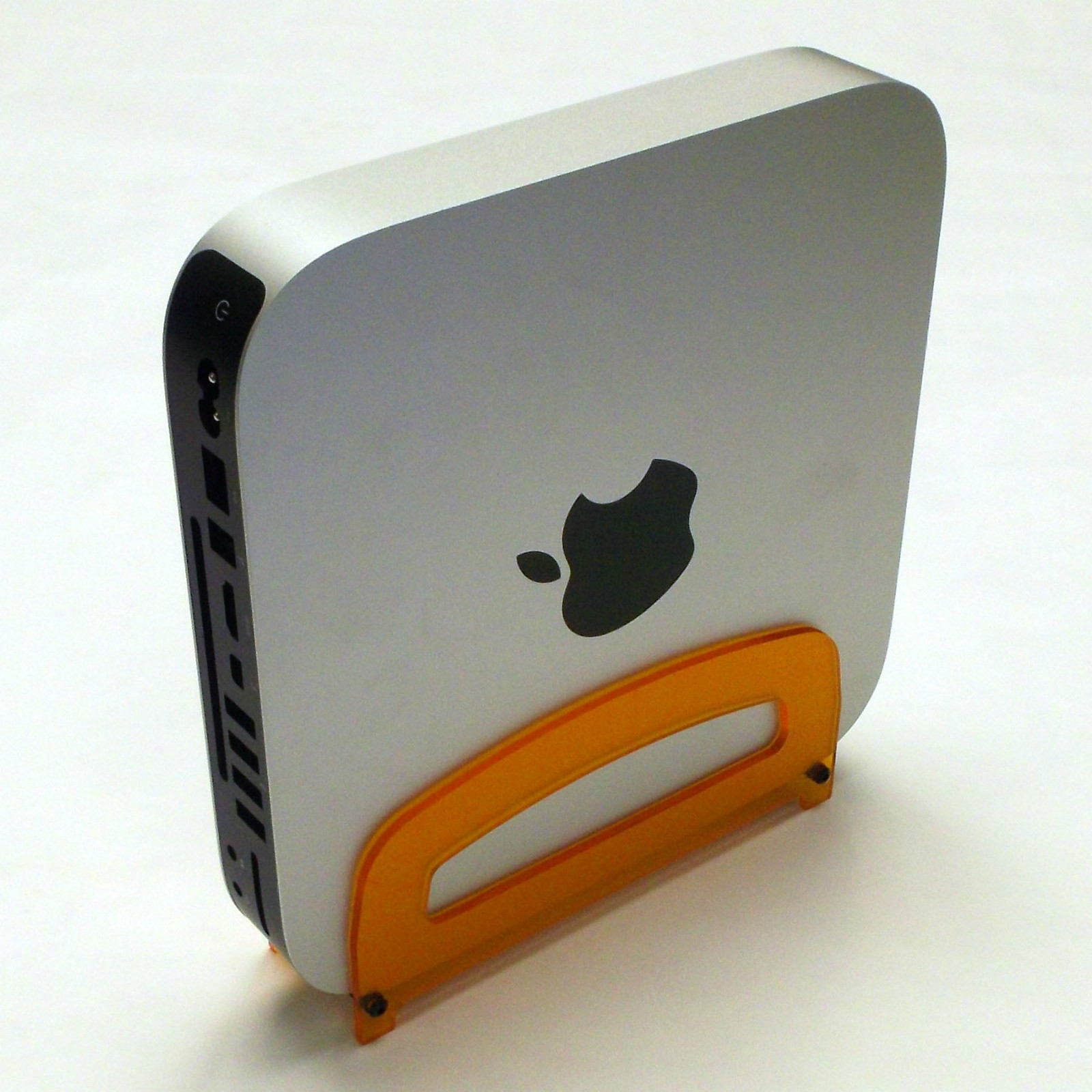MINI MAC TIME CAPSULE TANGERINE ORANGE APPLE ACRYLIC COMPUTER STAND 2010+