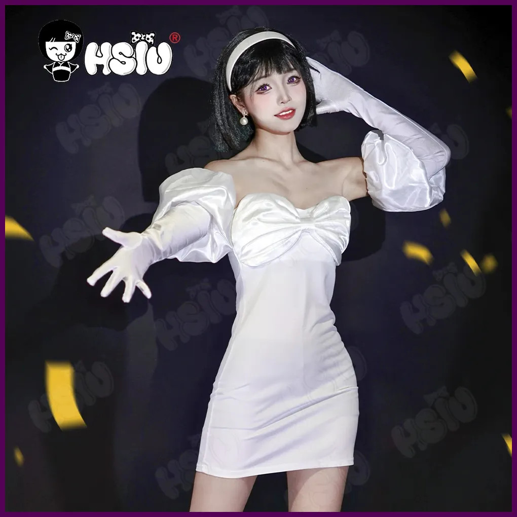 Sua Cosplay Clothing Wig Anime alien stage cosplay Costume HSIU White dress Full