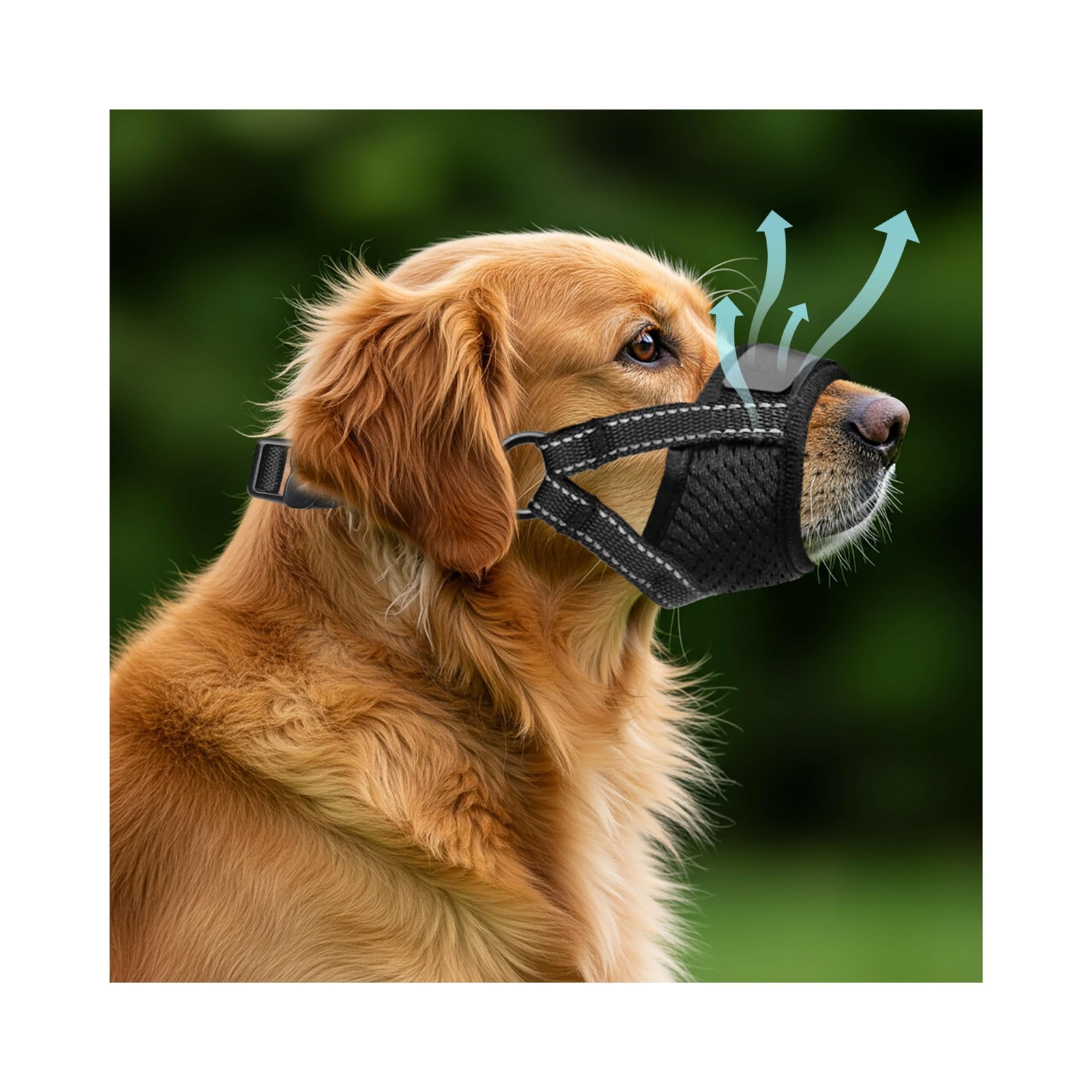 Dog Muzzle for Large Dogs - Soft Breathable Large-XL, Black