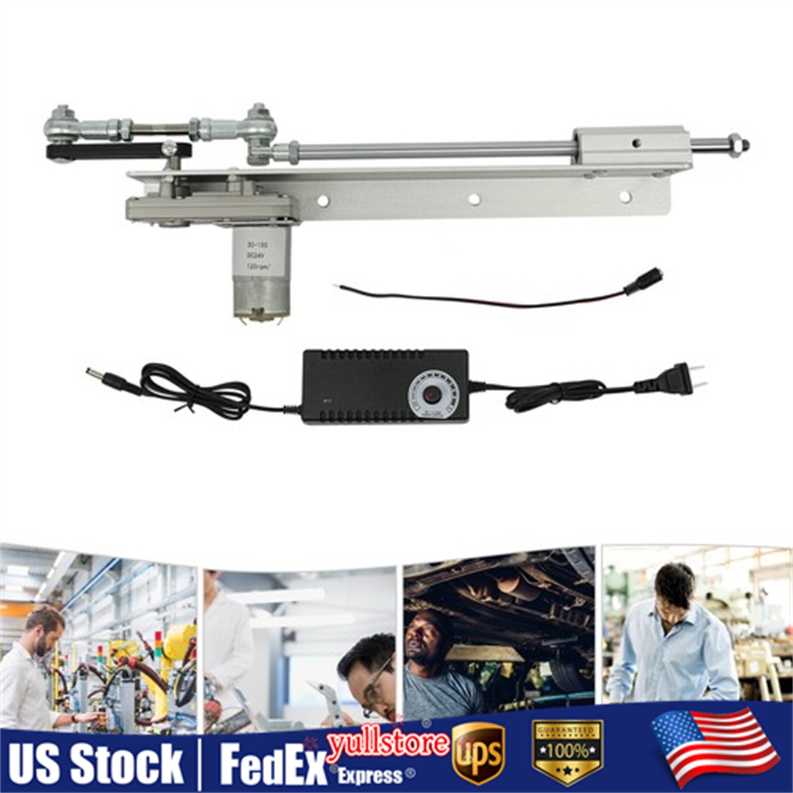 Reciprocating Cycle Linear Motor - Adjustable Stroke Actuator DC 24V, Compact