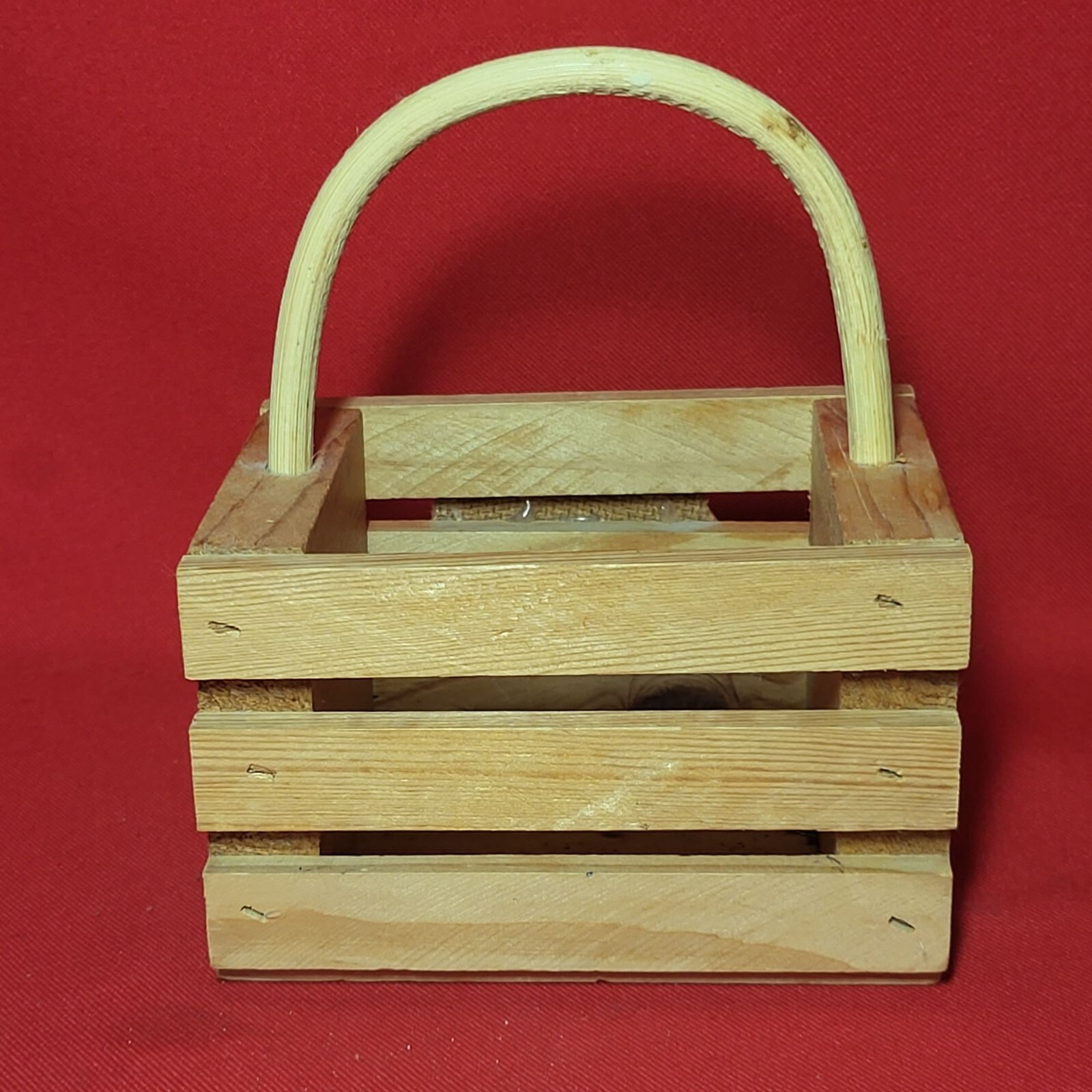 Small Strawberry Wood Basket