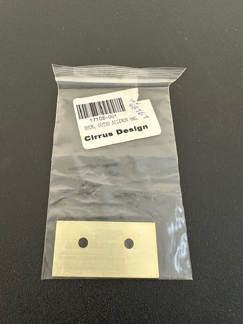 Cirrus Aircraft Shim, Outboard Aileron Hinge, P/N 17105-001 (New Surplus) (ST)