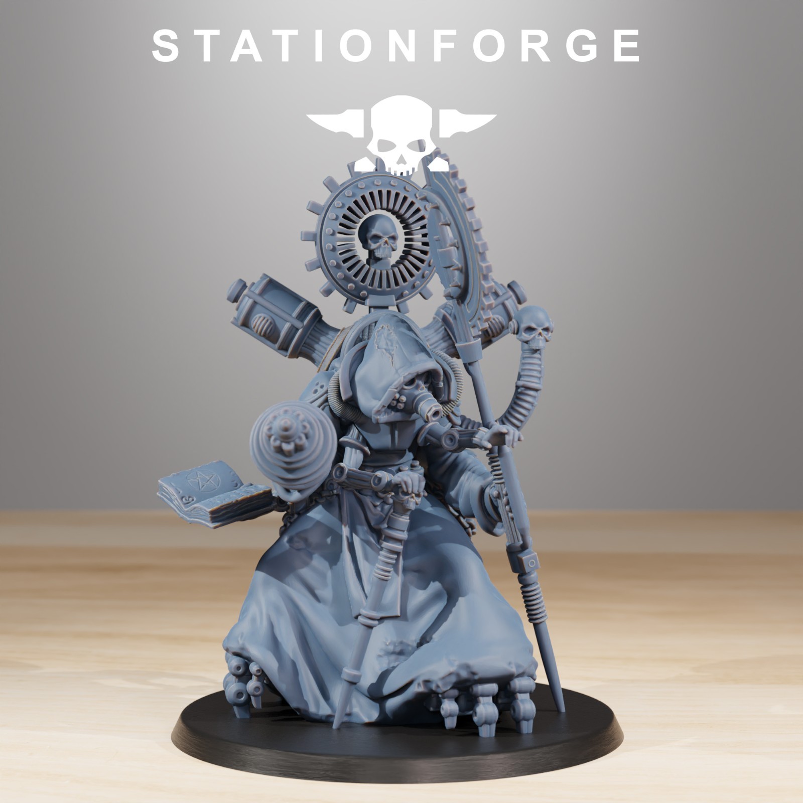 Station Forge Miniature Scavenger Cultist Leader Mech Tech Adept Grimdark Sci Fi