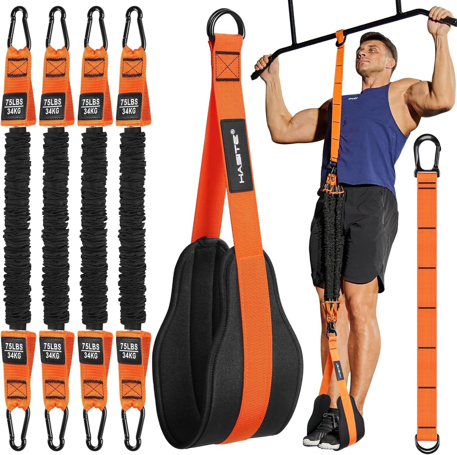 Pull Up Assistance Bands Set  4 Heavy Duty Pull Up Bands 300lbs Adjustable