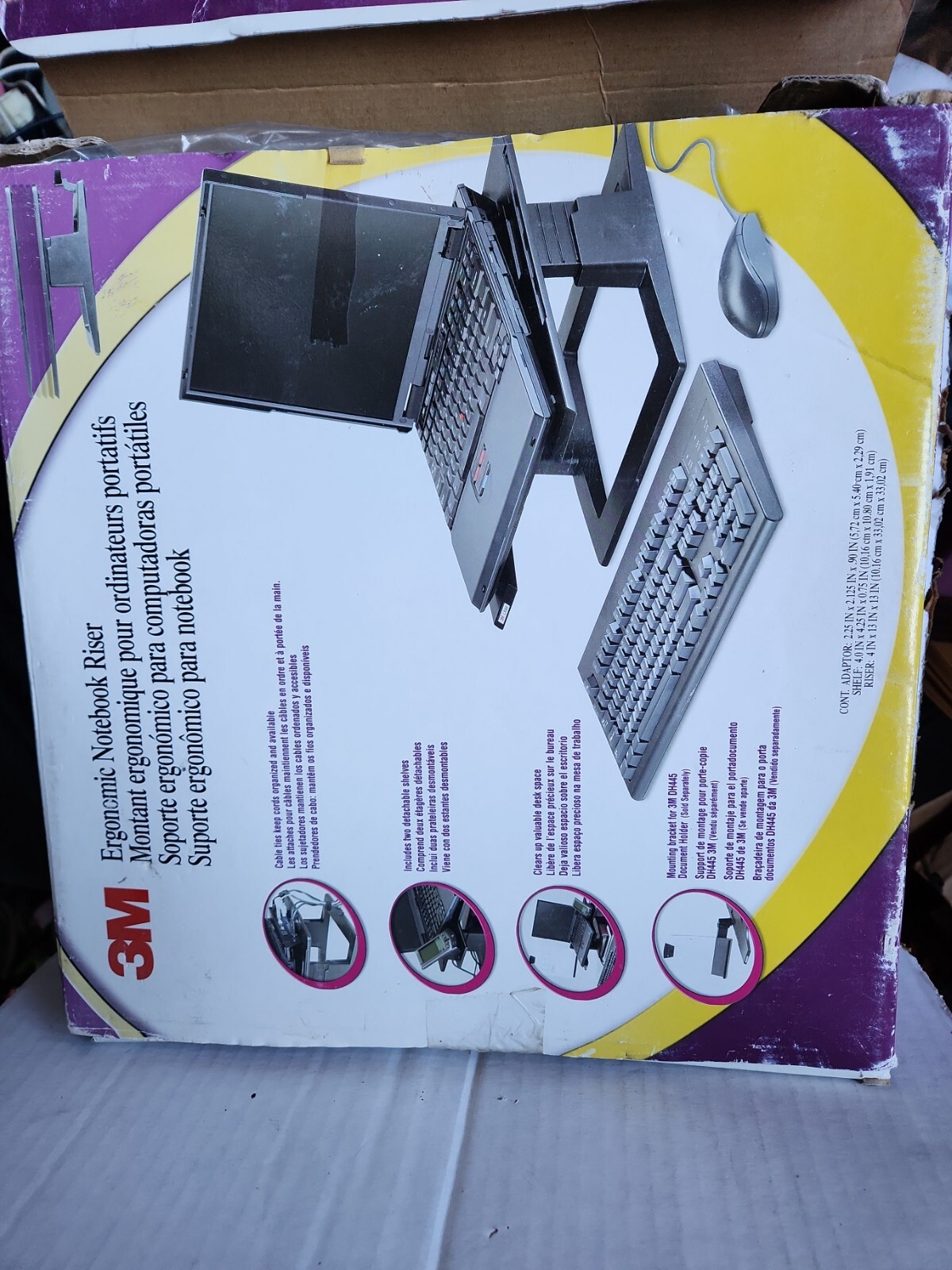 3M Ergonomic Notebook Riser LX500 - Black