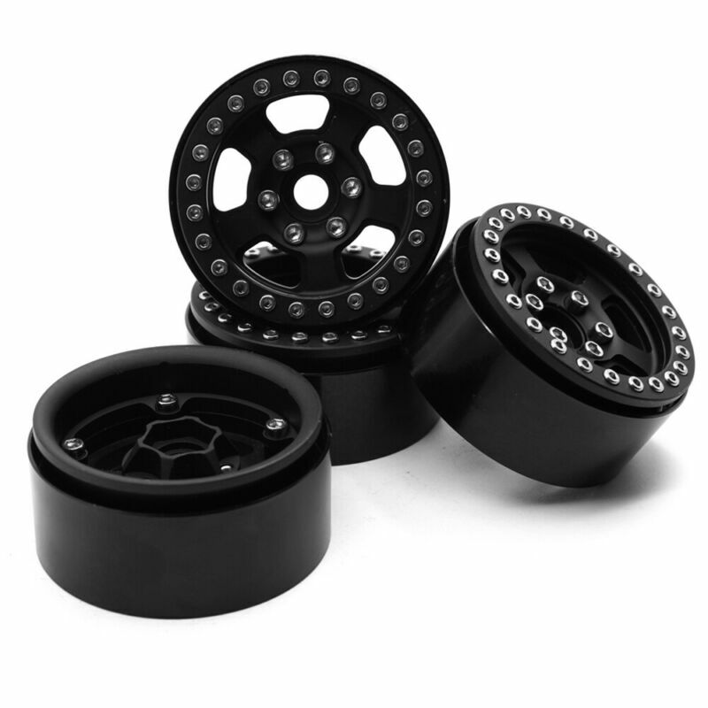 4Pcs 1.9" Metal Beadlock Wheel Rims For 1/10 RC Crawler SCX10 90046 D90 TRX-4