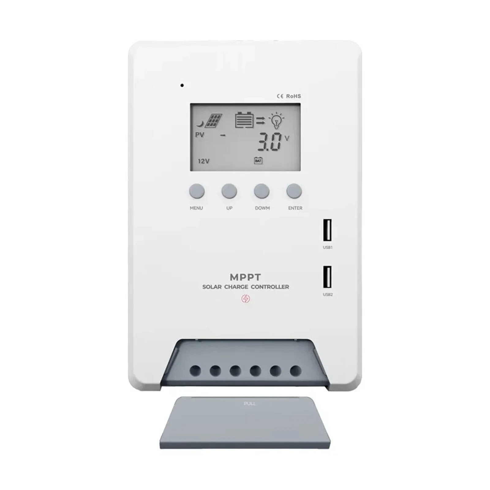 DM-160 MPPT Solar Charge Controller Auto LCD Display Dual U