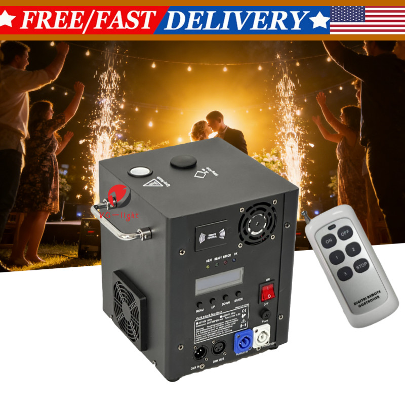 700W Wireless Remote Control Cold Sparkler Fireworks Fountain Machine for Stage