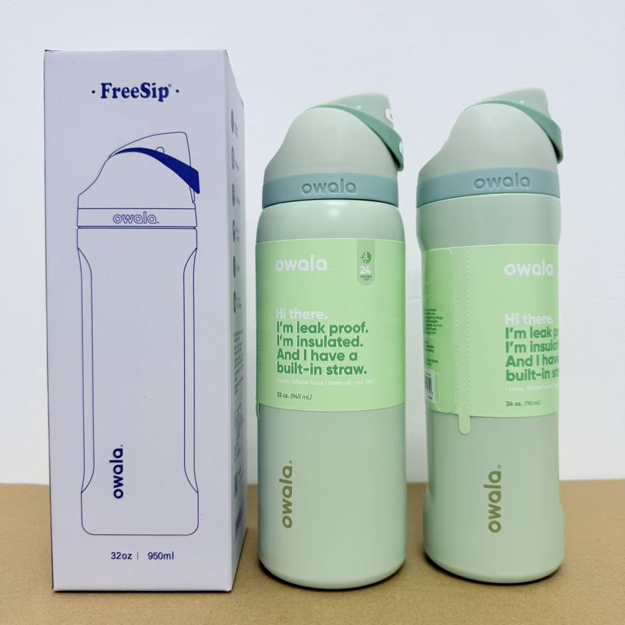 Owala FreeSip Stainless Steel Water Bottle, 24oz,Summer Paradise