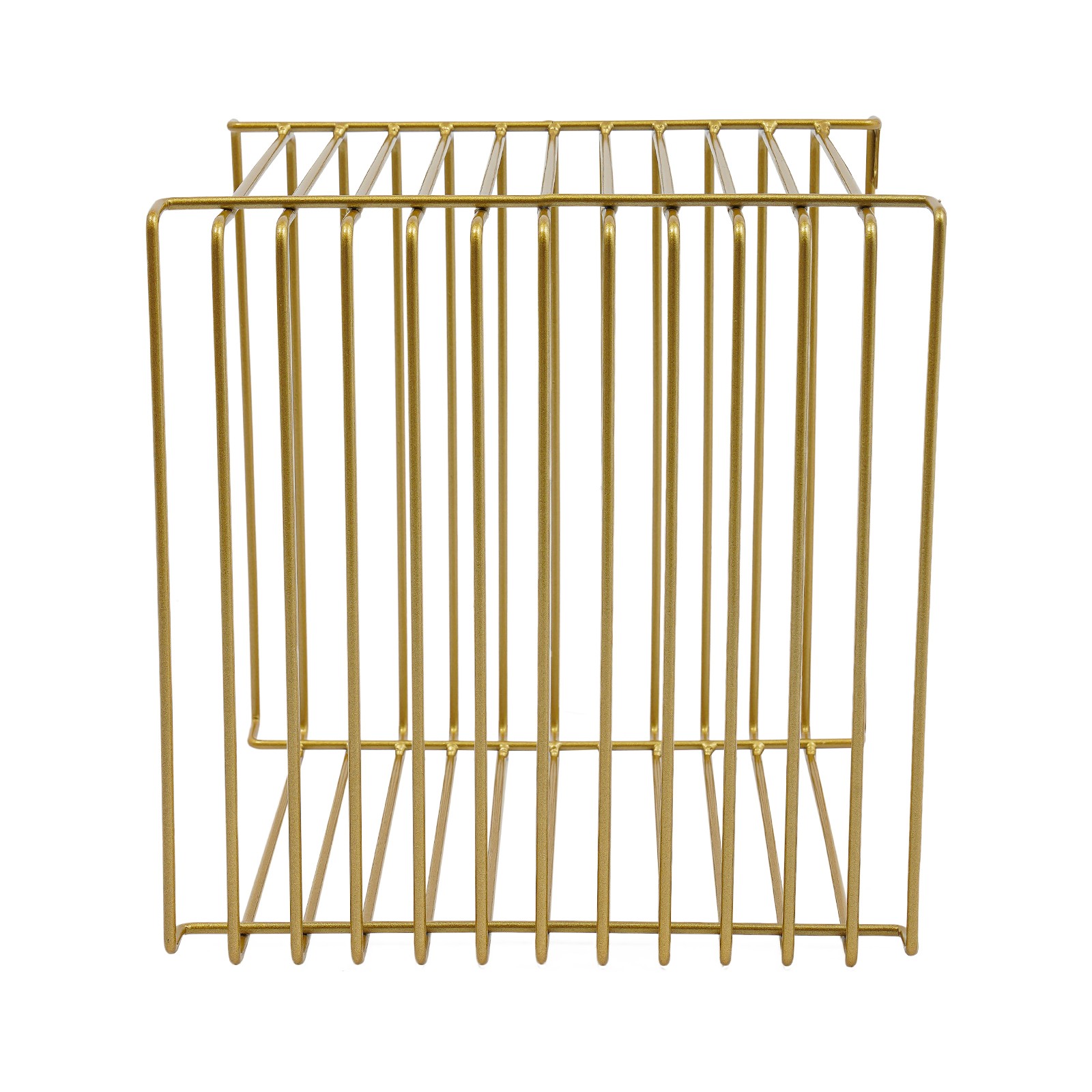 Side Table Square Geometry Side Table Linear Metal End Table 120kg/264.55lbs