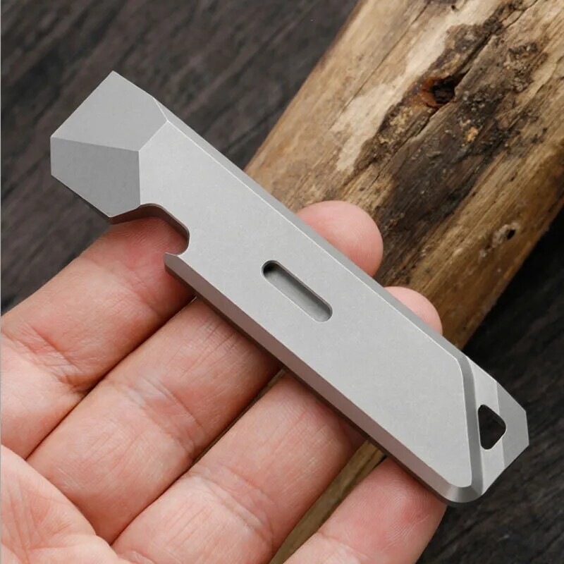 TC4 Titanium Keychain Pry Bar Pendant Tool Crowbar Opener Mini Outdoor Multi USA