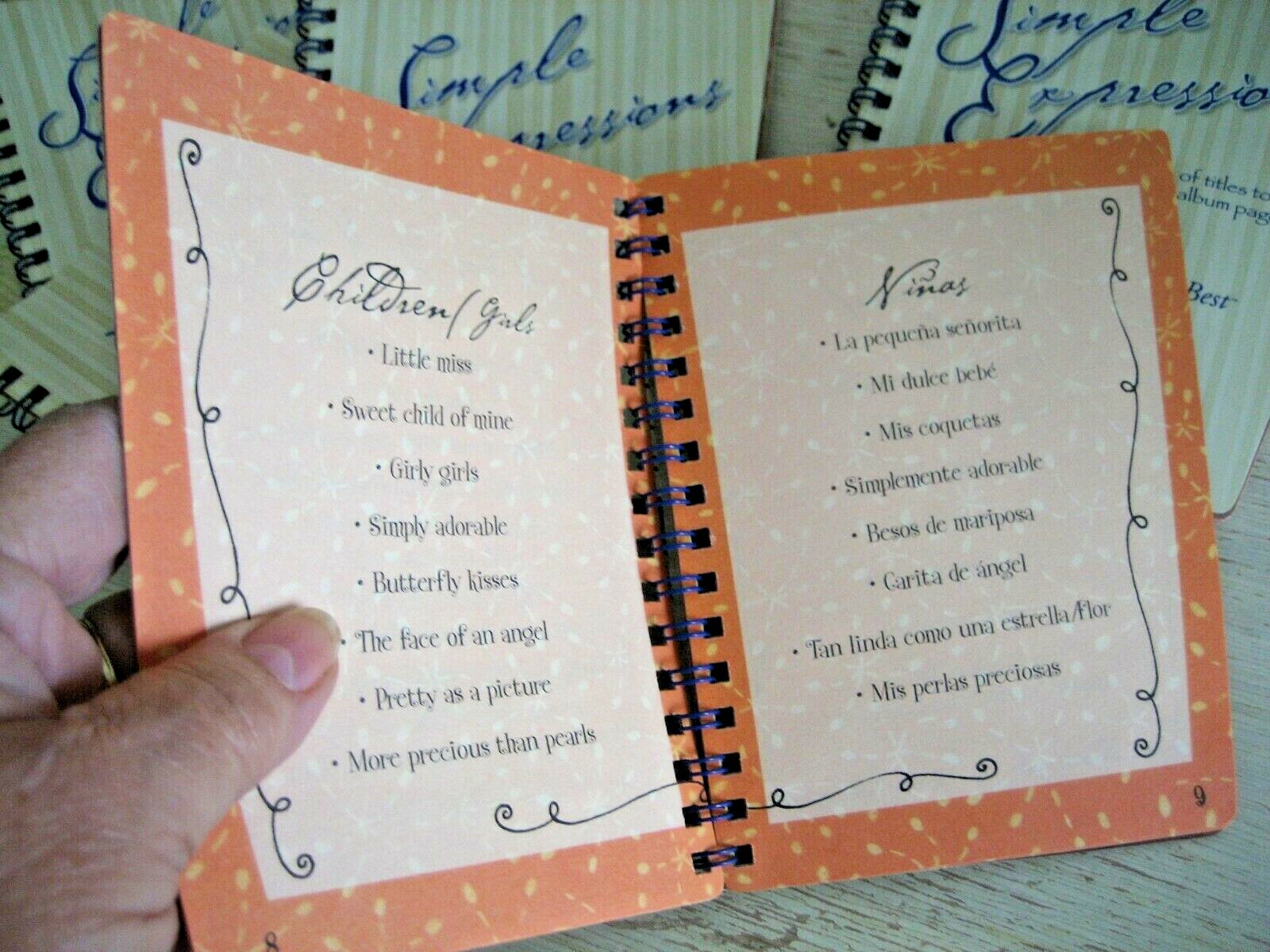 BUY 1-3 Creative Memories SIMPLE EXPRESSION Spiral BOOK Title Ideas Scrapbooking