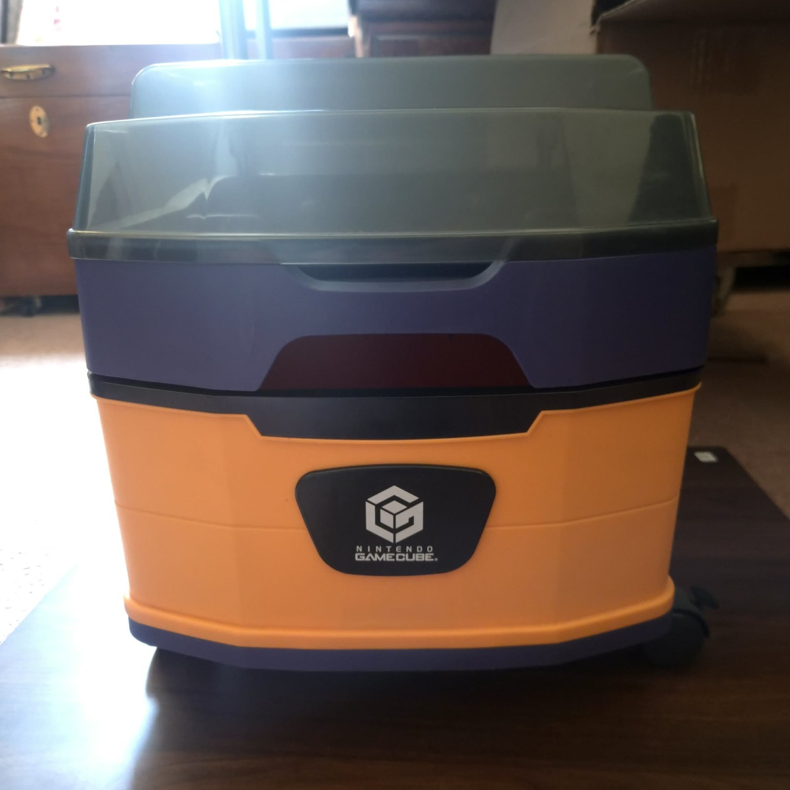 Official Nintendo GameCube Station Rack Storage Orange Purple OEM Wheels Japan