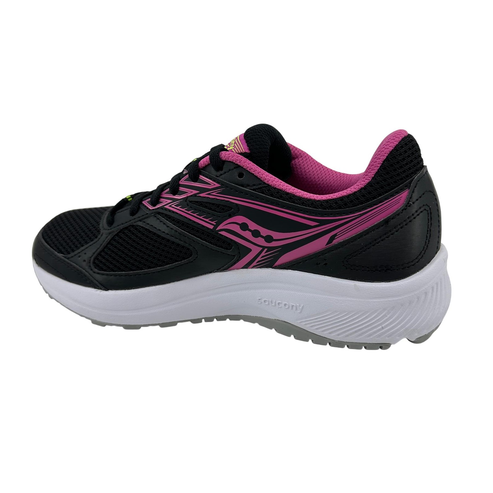 Saucony Cohesion 14 Black Pink Citro Womens Athletic Sneaker