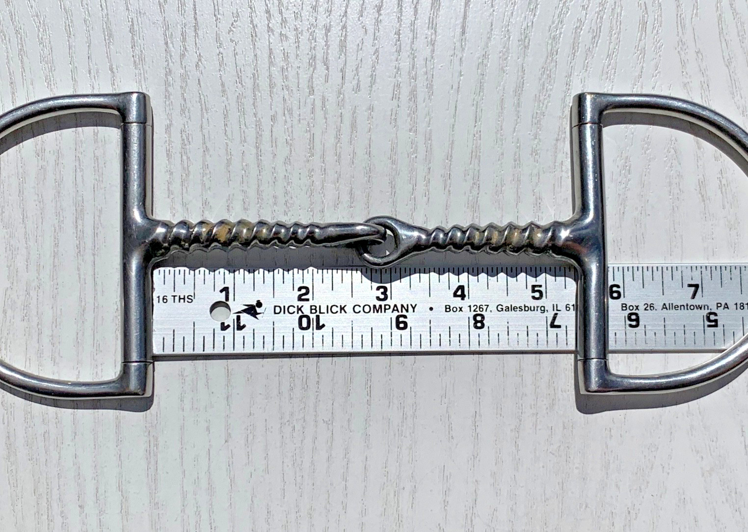 Corkscrew Hunter D-Ring Snaffle Bit, Stainless Steel, HORSE SIZE: 5.5 Inch
