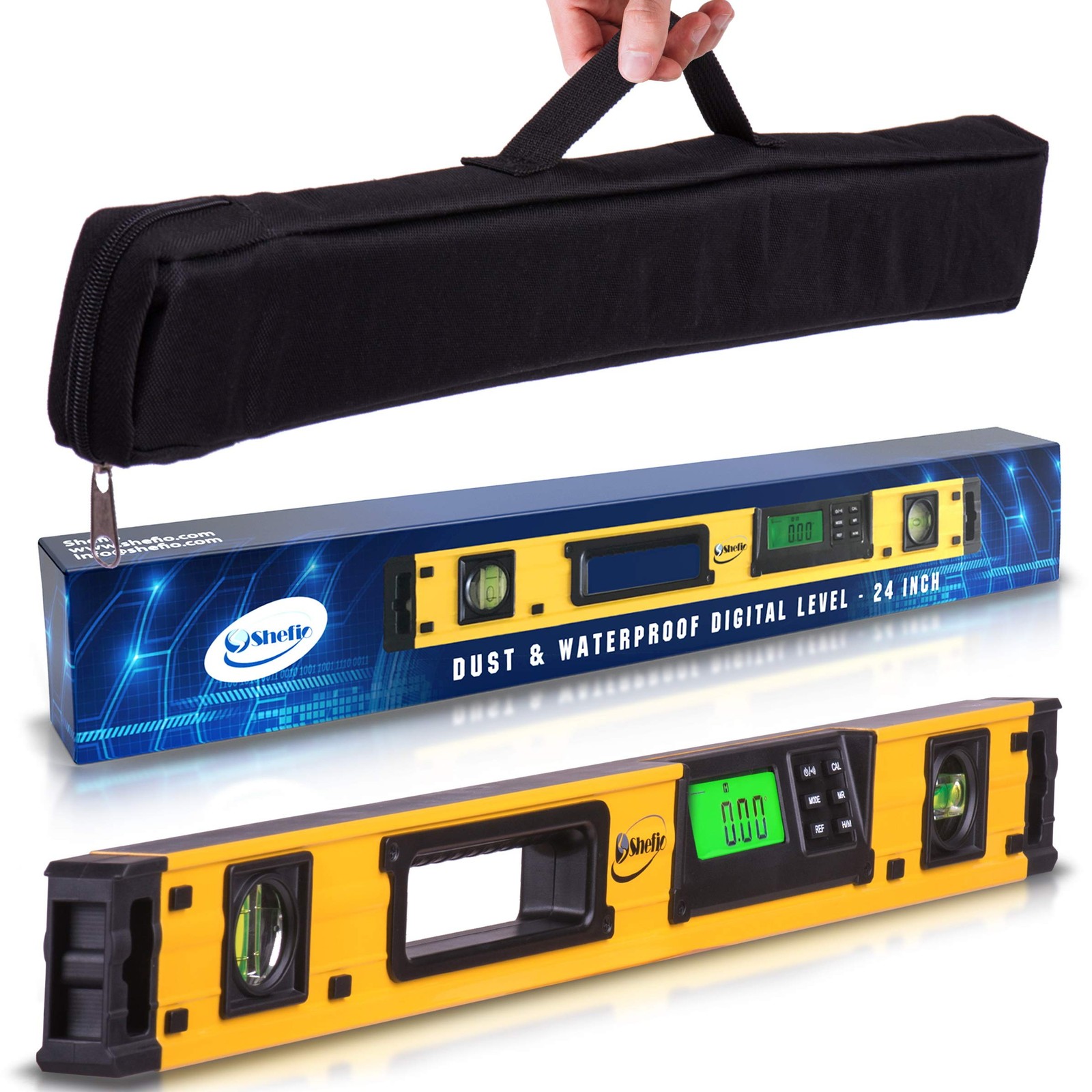 24 Inch Digital Level - Torpedo Level and Protractor - Smart Level Tool