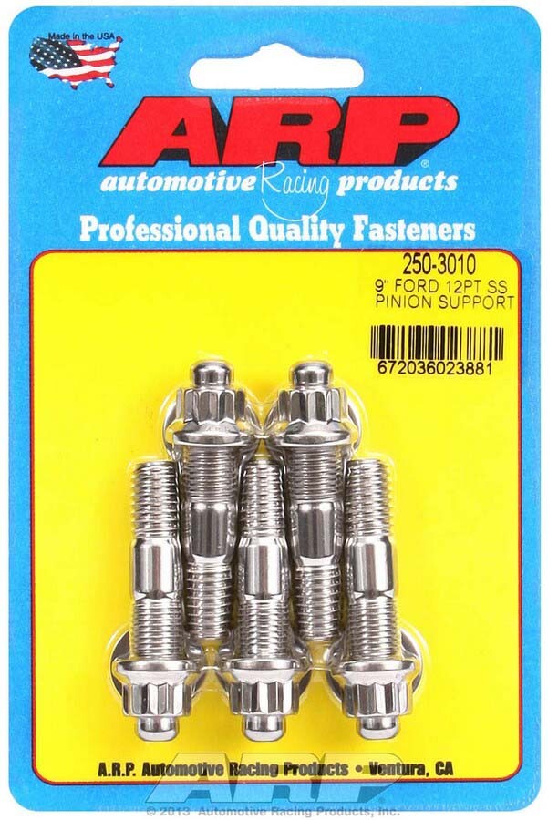 Arp Pinion Support Stud Kit 12 Point Nuts Polished Ford 9 Inch P/N 250-3010