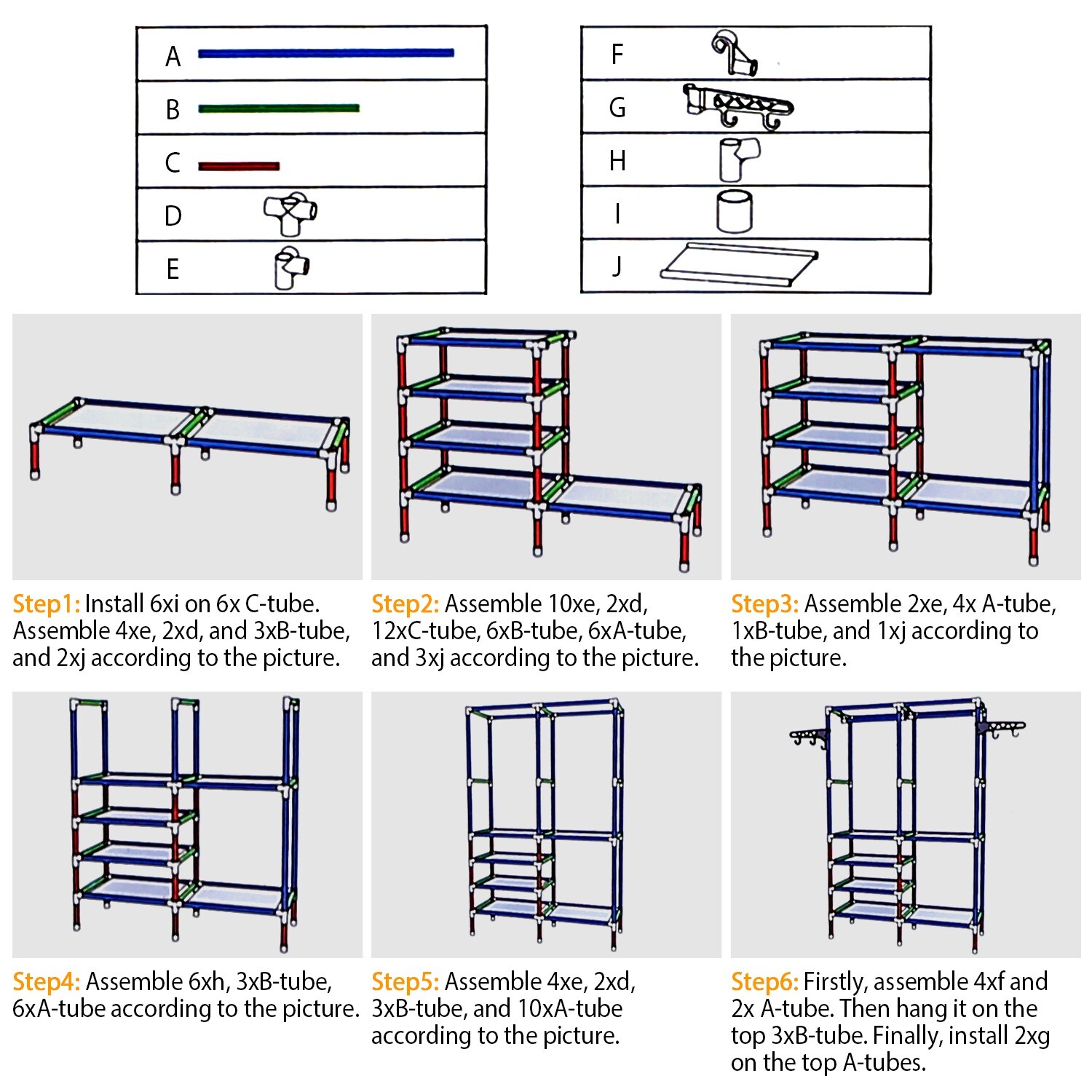 Heavy Duty Clothing Garment Rack Rolling Clothes Organizer Double Rails Hanging