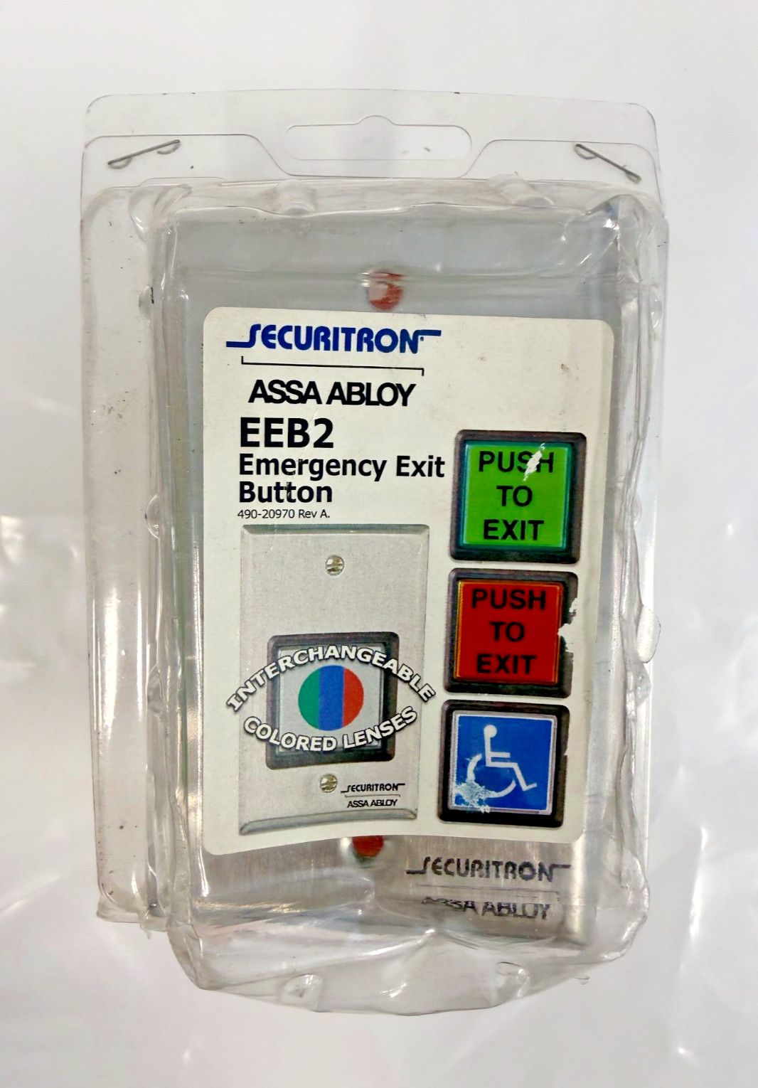 SECURITRON EEB2 Push to Exit Button,Emergency