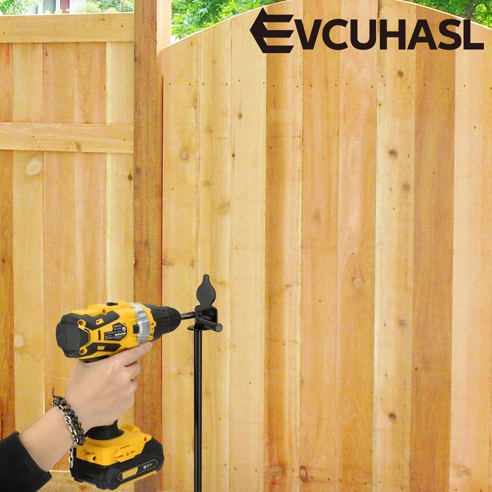 12" Cane Bolt Heavy-Duty Drop Rod for Gate, Gate Ground Latch for Wooden Fences