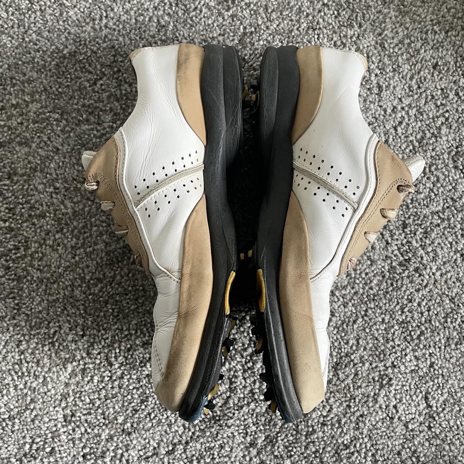 FootJoy Golf Shoes Mens Size 8 M White Leather/ Suede Casual Cleats Sneakers
