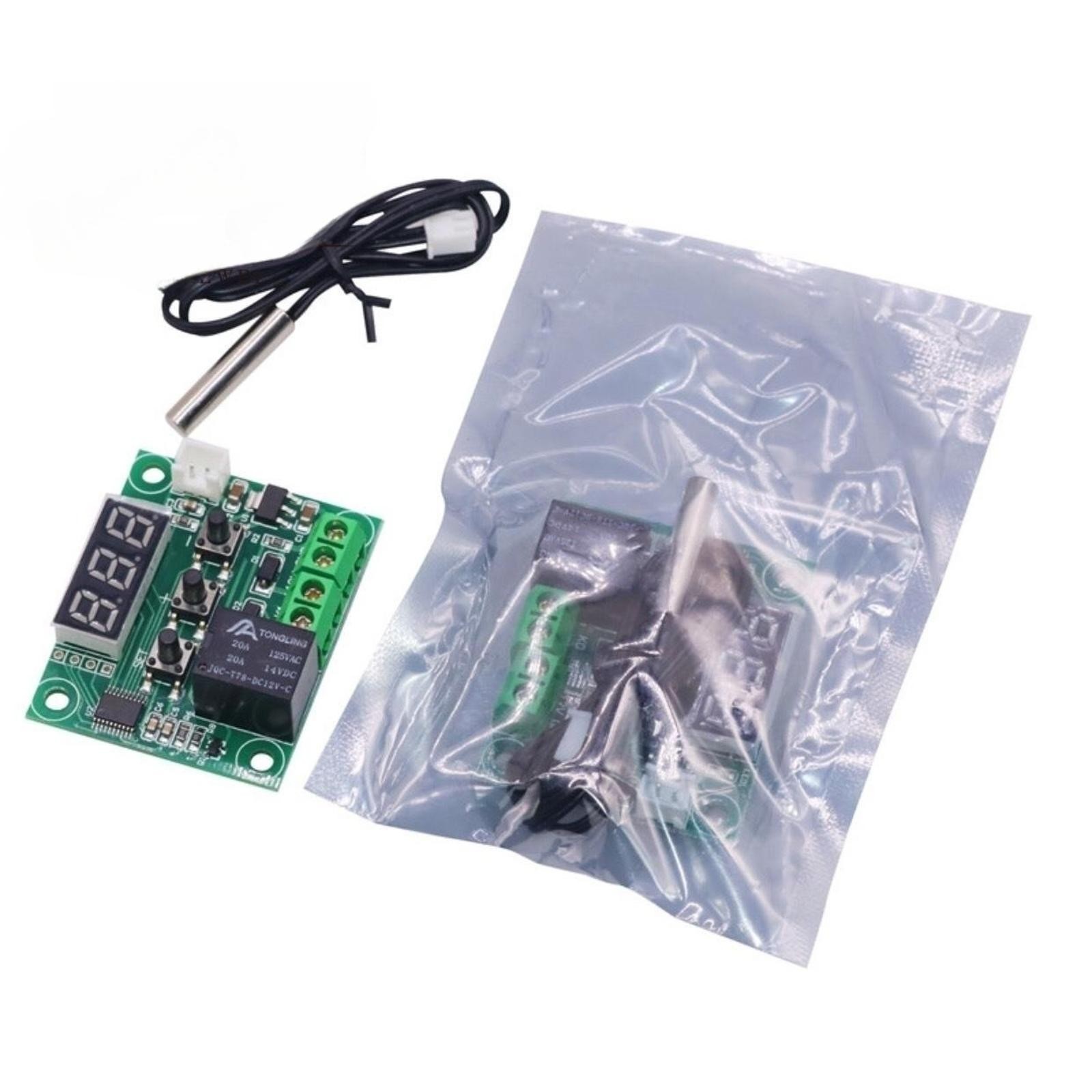 2Pcs XH-W1209 DC12V  Digital Temp Thermostat Temperature Control Switch Plate