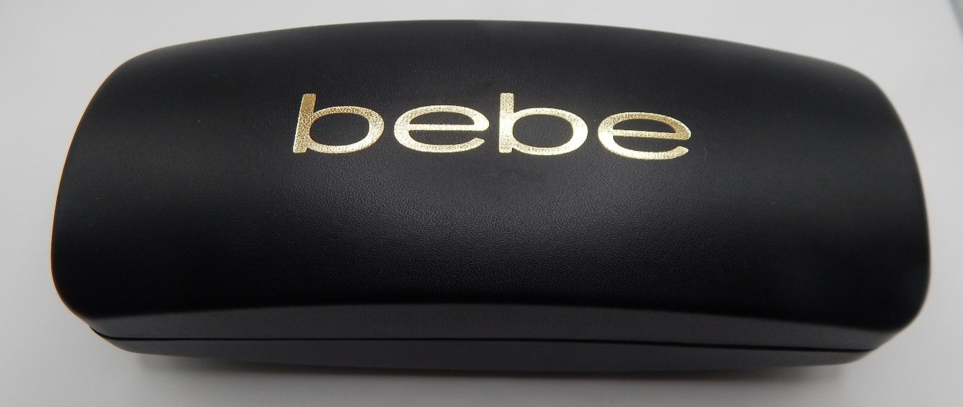Bebe Black with Gold Lettering Hard Glass Case
