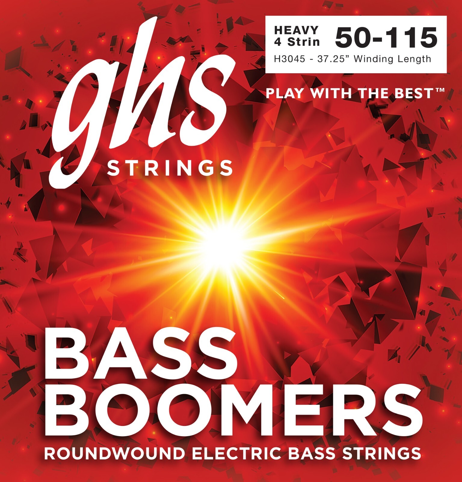 GHS H3045 Boomers Bass Guitar Strings; heavy gauges 50-115 long scale