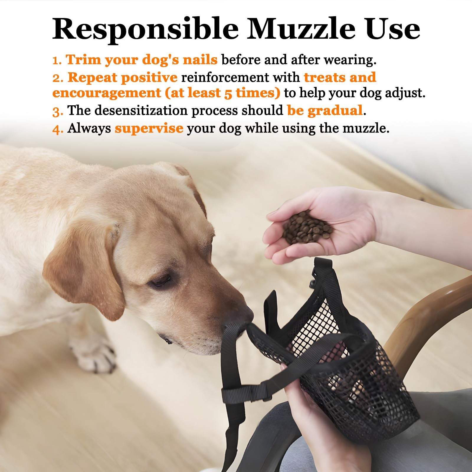 Dog Muzzle, Soft Mesh Muzzle for Small Medium Large Dogs Labrador German Shep...