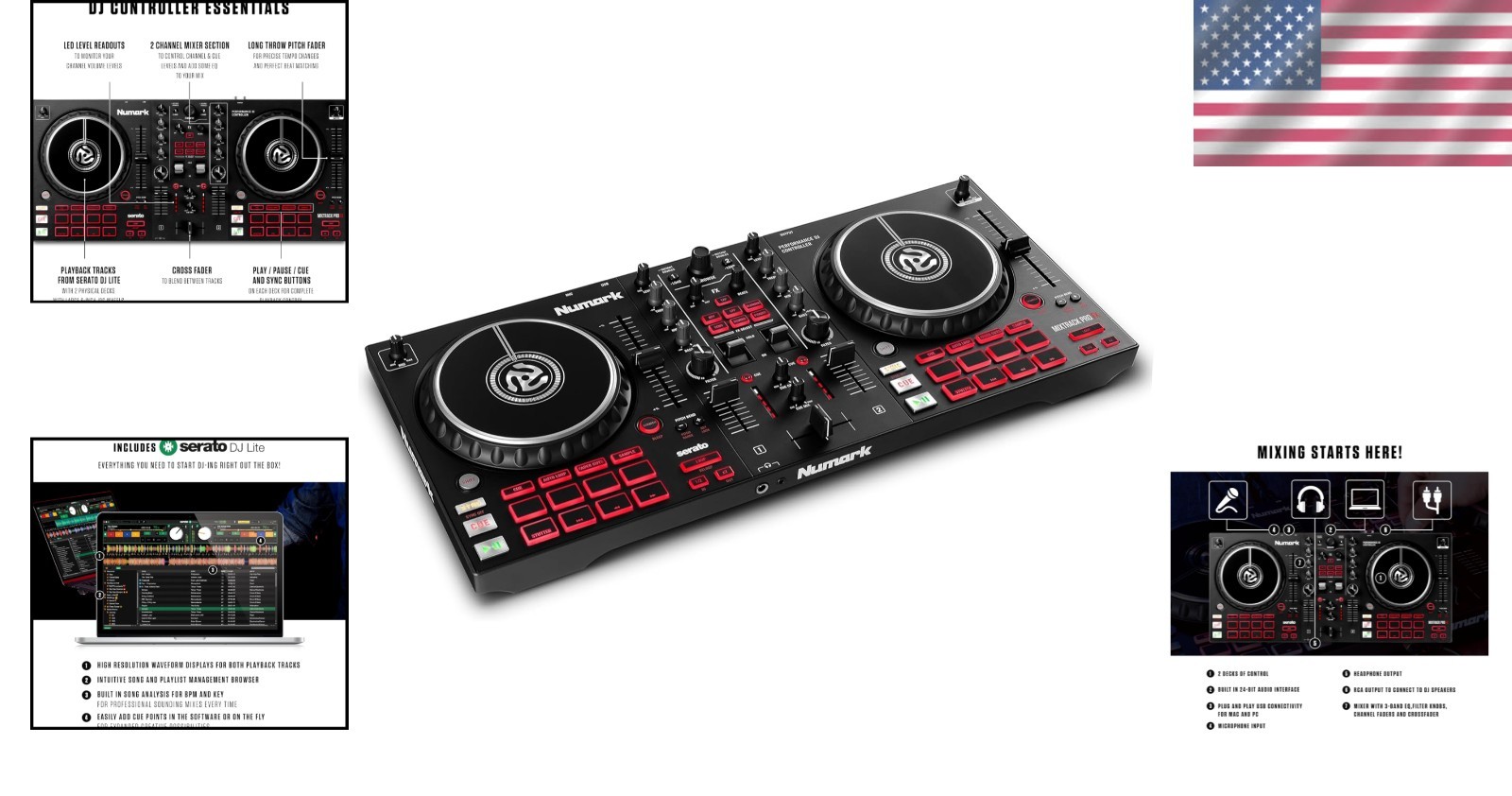Intuitive Serato DJ Controller with Performance Pads